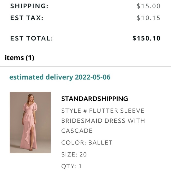 David’s Bridal Bridesmaid Dress - Picture 3 of 4